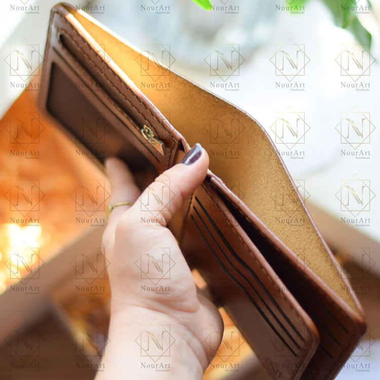 نمای دیگر محصول کیف پول جیبی مردانه چرم طبیعی مدل سیروان - چرم نورآرت
